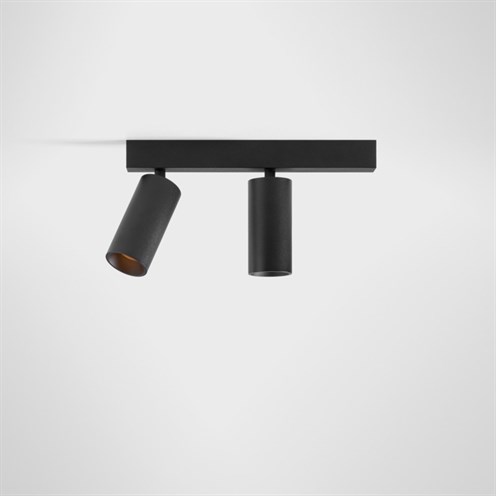 Modular+Nyto Surface Adjustable 40 Square 2x LED 2x6/8.8W 588/795lm 350/500mA 3000K CRI>90 31°, lae-/seinavalgusti, must, liiteseadmeta